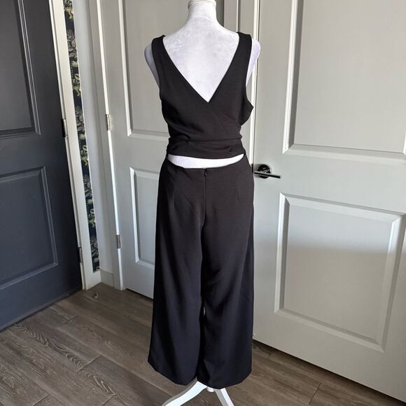 Mod Ref Black Multi-Way Sleeveless Wide Leg Jumpsuit Size M - Picture 4 of 9